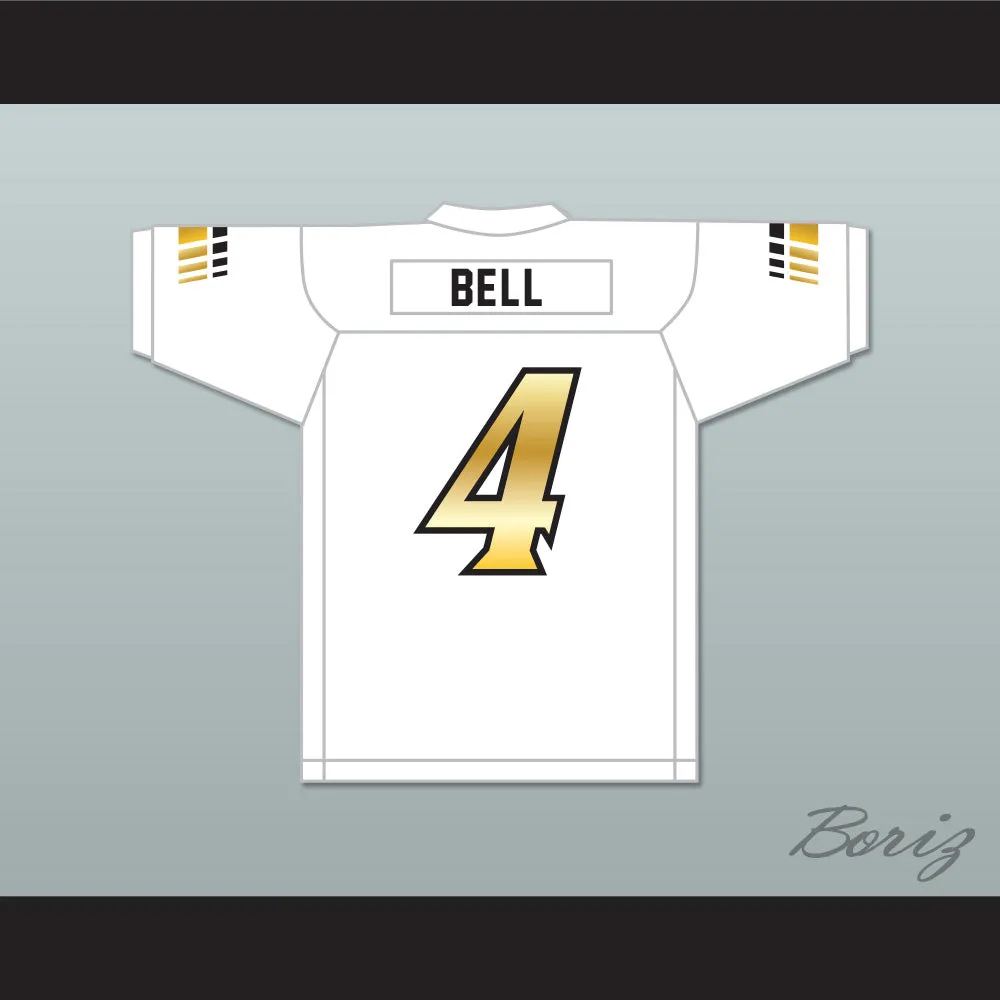 David Bell 4 Warren Central High School Warriors White Football Jersey 2