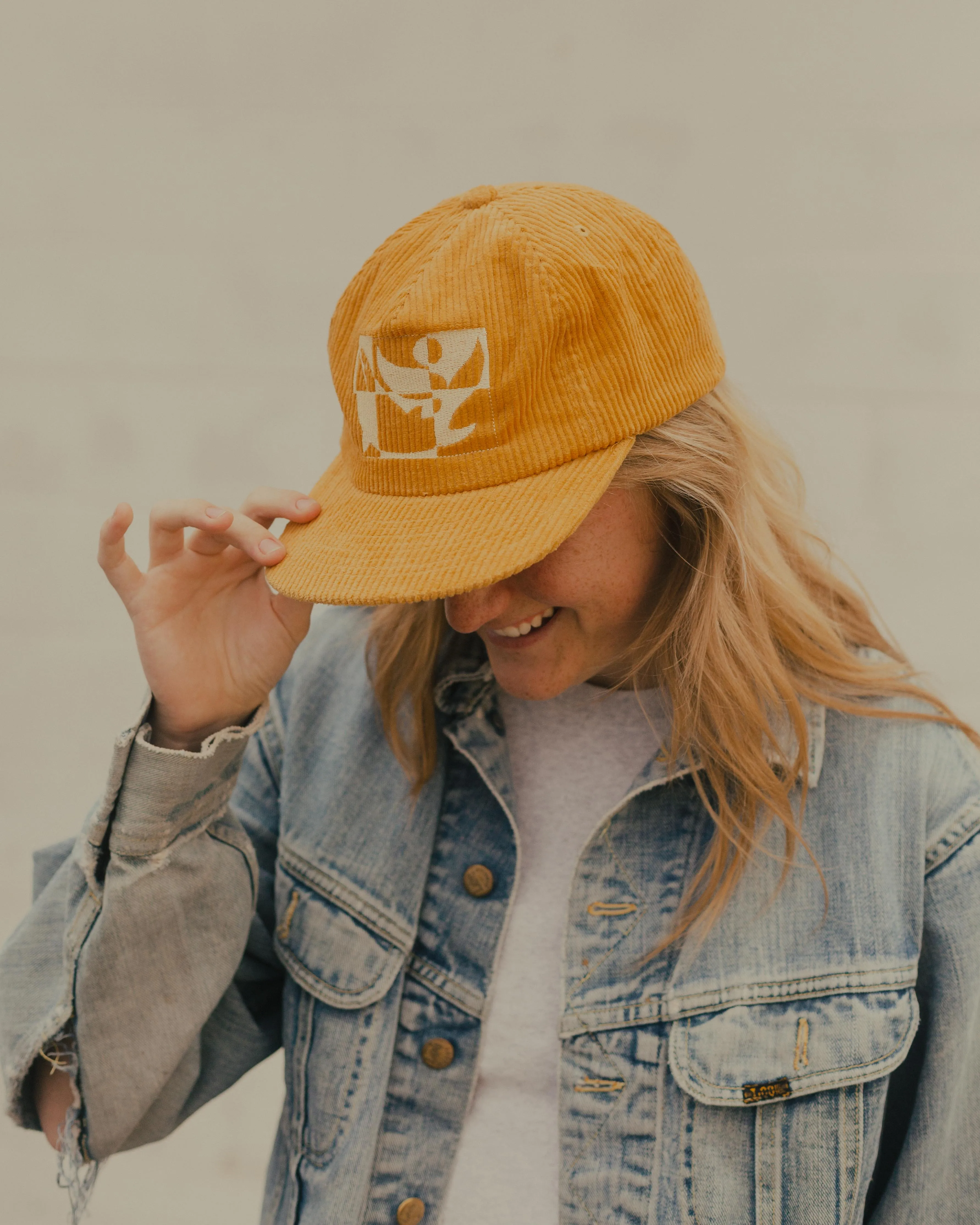 Daydream Puzzle Hat in Yellow Cord