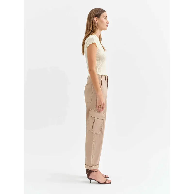 Daze Denim The Squad Curved Leg Cargo Pant - Acorn