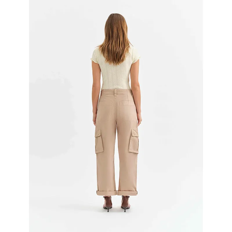Daze Denim The Squad Curved Leg Cargo Pant - Acorn