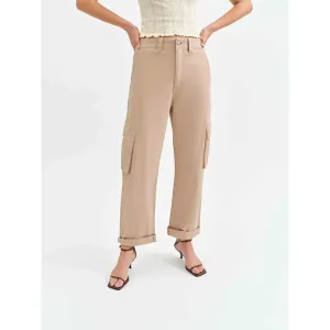 Daze Denim The Squad Curved Leg Cargo Pant - Acorn