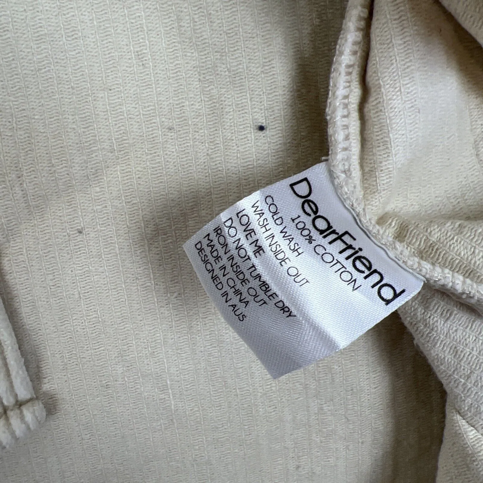 Dear Friend Mens Beige Corduroy Button Up Shacket Size 2XL