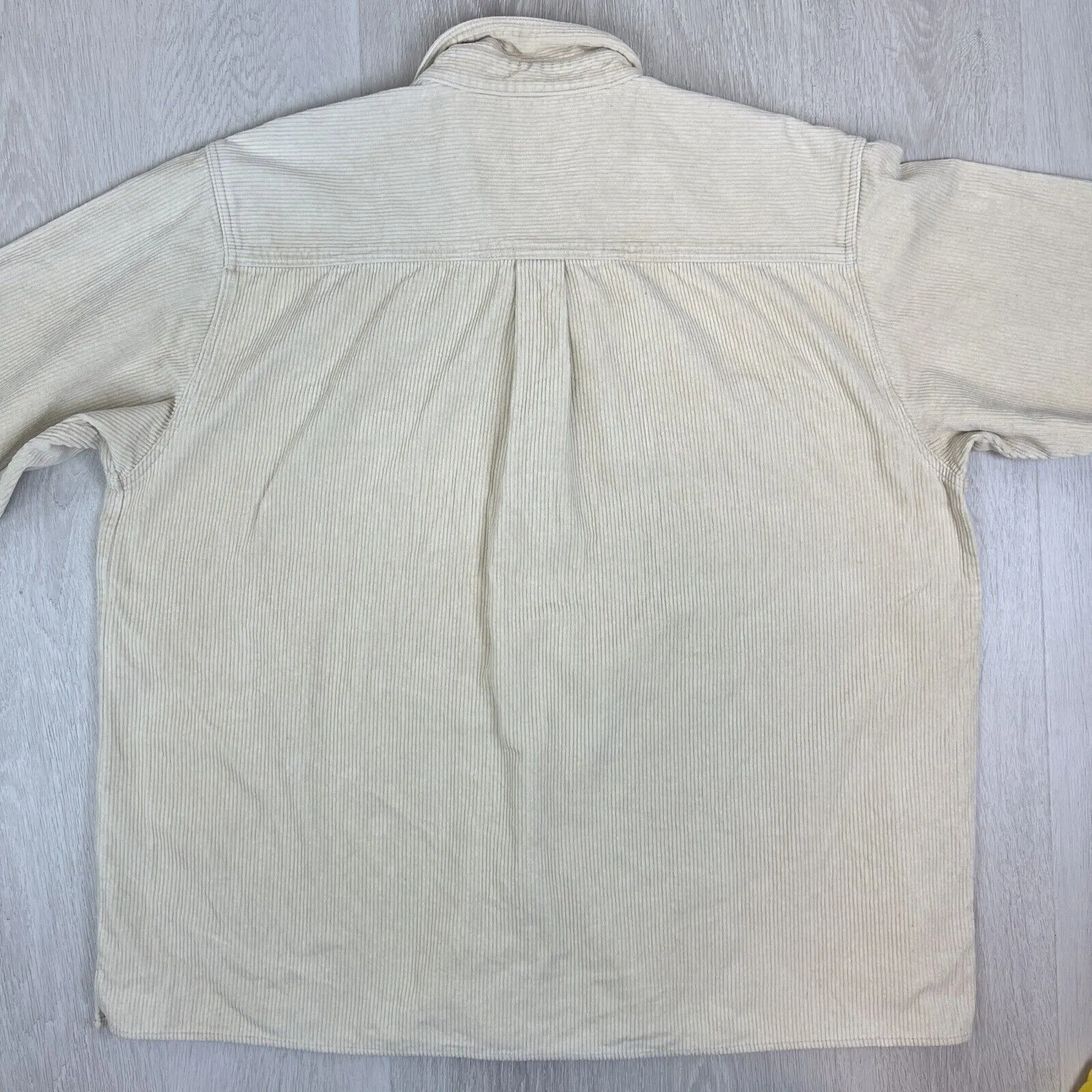 Dear Friend Mens Beige Corduroy Button Up Shacket Size 2XL