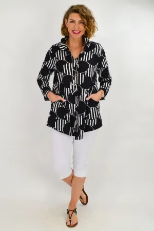 Deck Of Cards High Collar Tunic Shirt