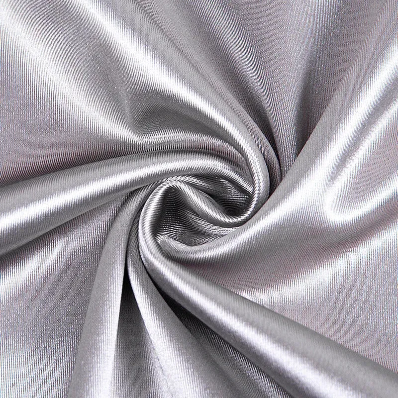 Deep V Backless Satin Silky Mini Dress