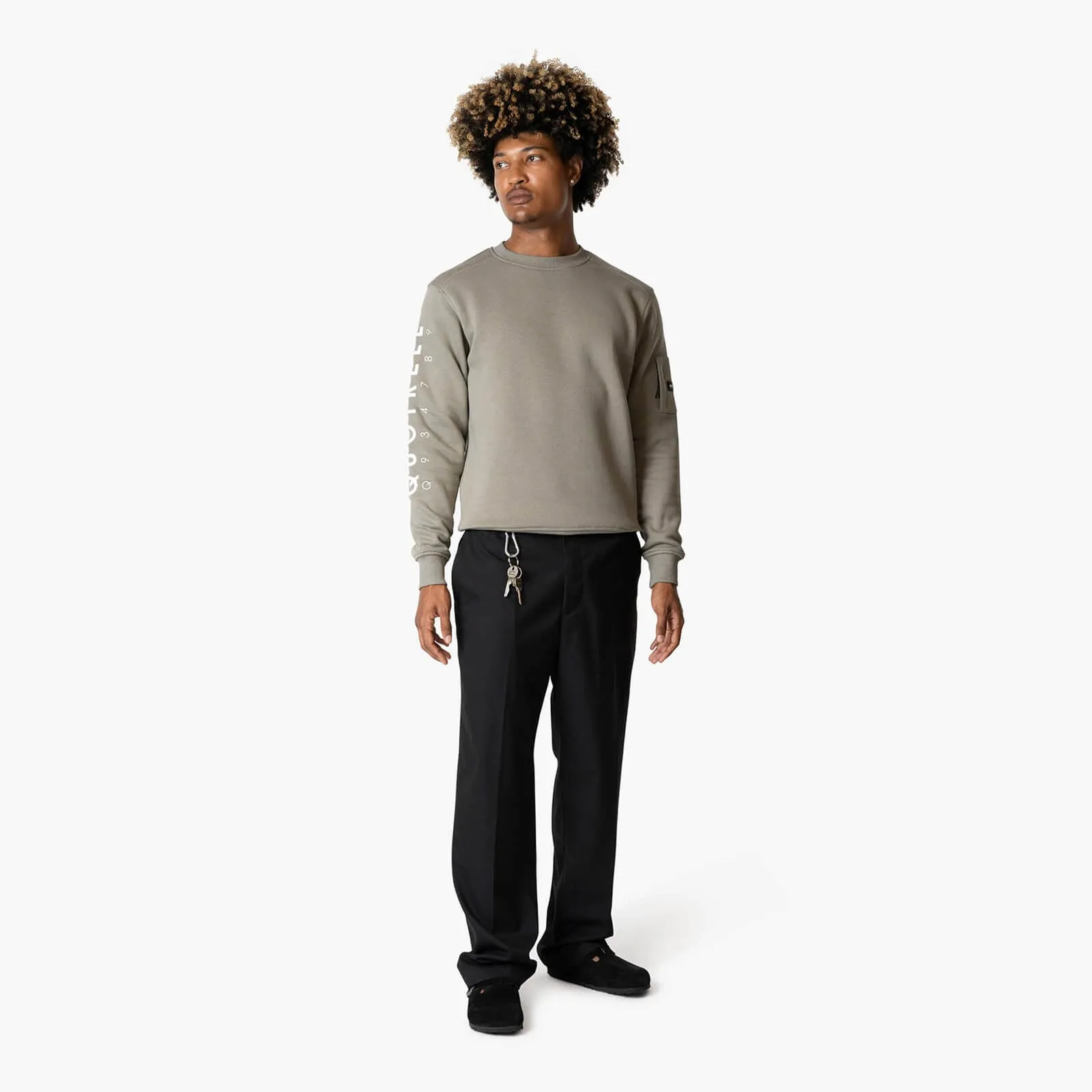 DEFENDER CREWNECK | FADED OLIVE/WHITE