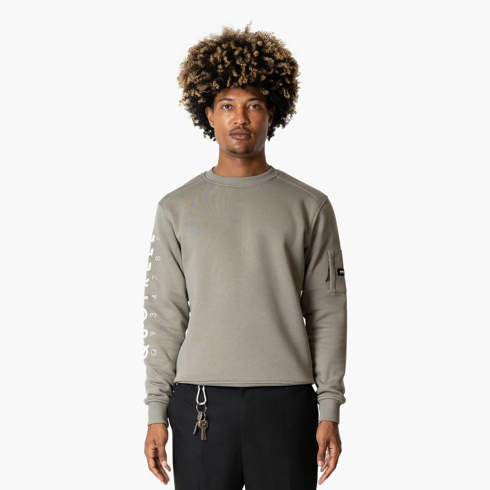 DEFENDER CREWNECK | FADED OLIVE/WHITE