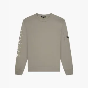 DEFENDER CREWNECK | FADED OLIVE/WHITE