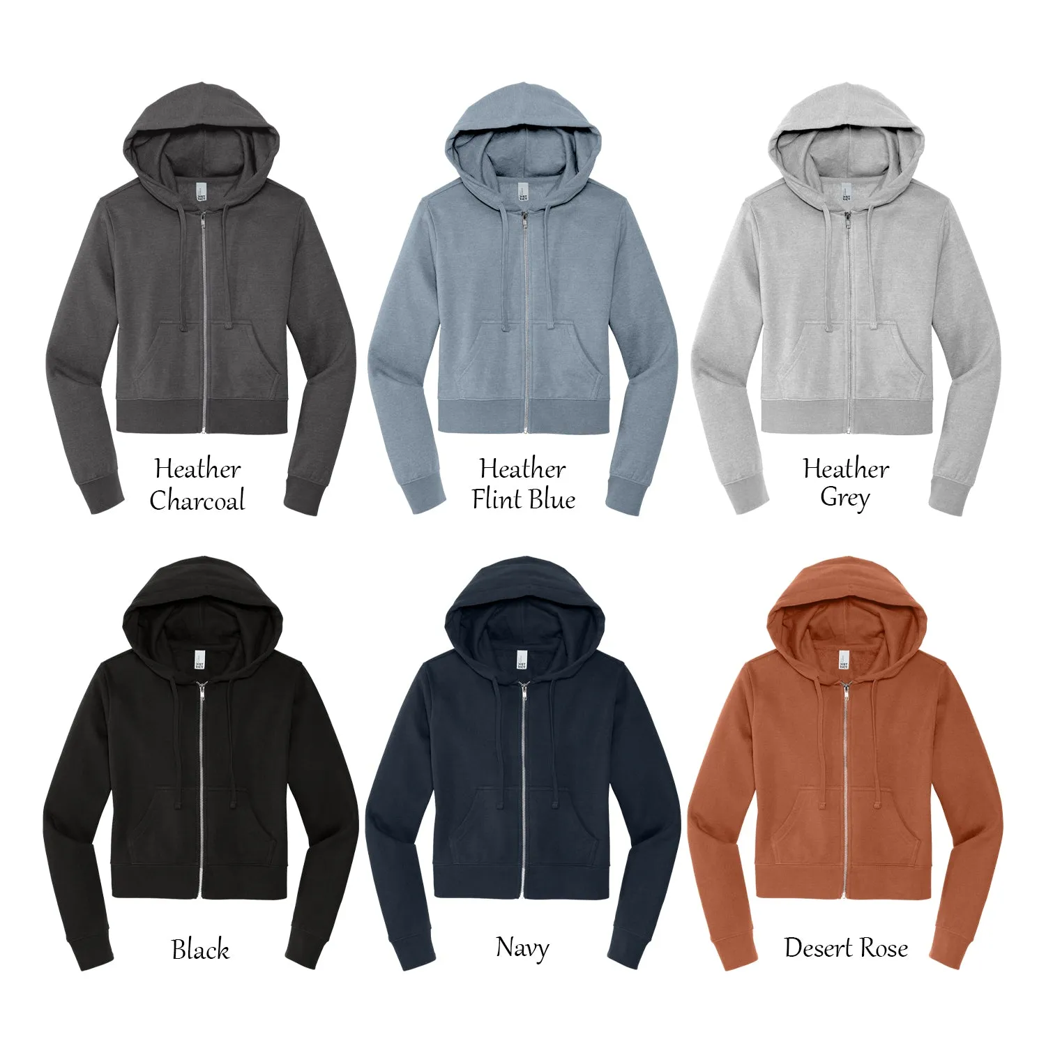 Delta Phi Lambda Cropped Zip Up Hoodie