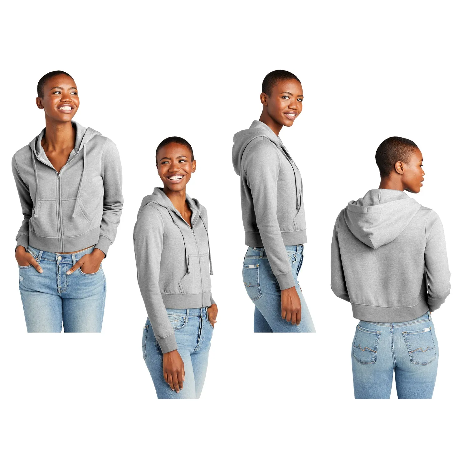 Delta Phi Lambda Cropped Zip Up Hoodie