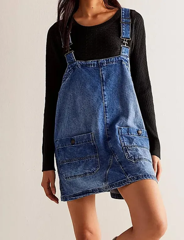 Denim Overall Dress