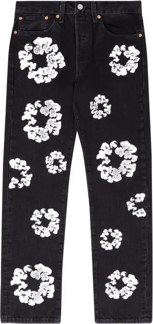Denim Tears "The Cotton Wreath" Jeans Black