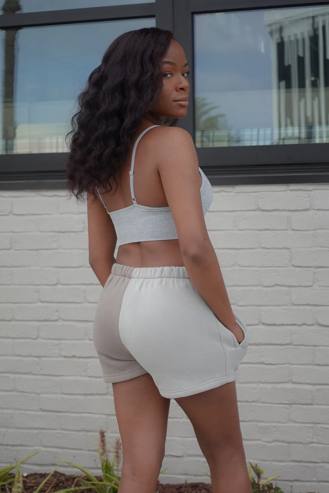 Dezi Half & Half Shorts(Grey)