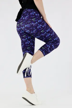 Dinosaur Fossils - Casual Capri Leggings