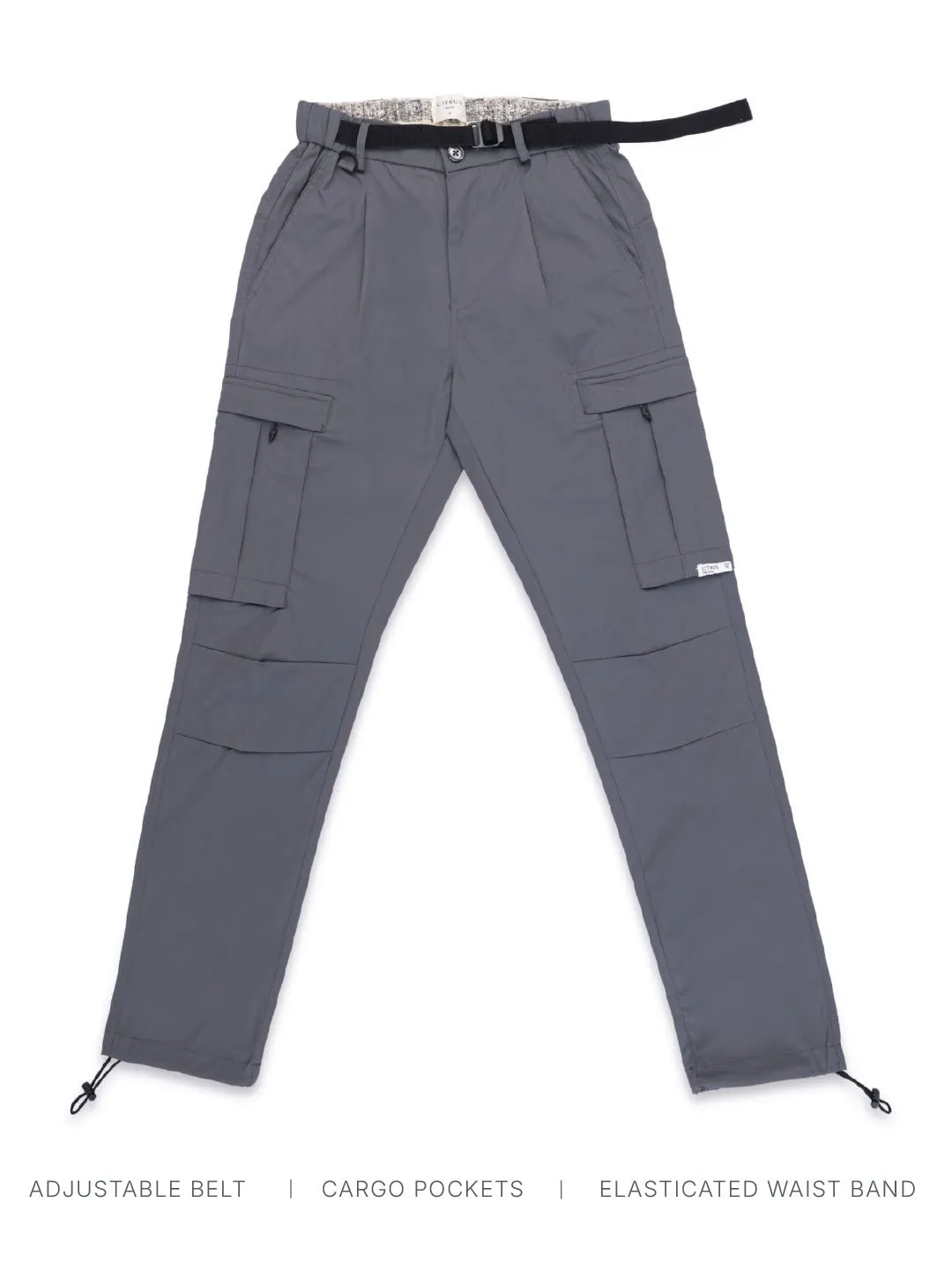 Dk Grey Plain Cargo Pants