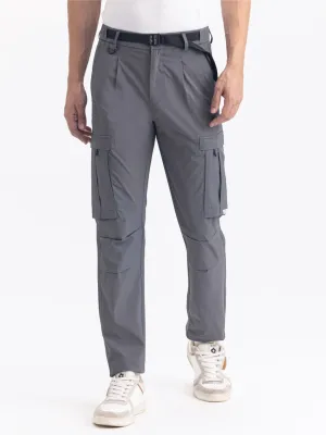 Dk Grey Plain Cargo Pants