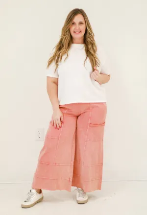 Do You Love Me Wide Leg Pants in Mauve
