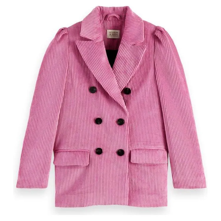 Double-Breasted Corduroy Blazer