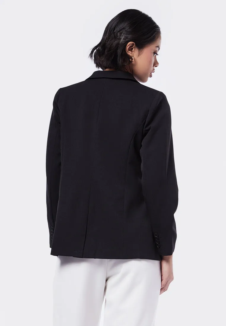 Double Breasted Long Blazer