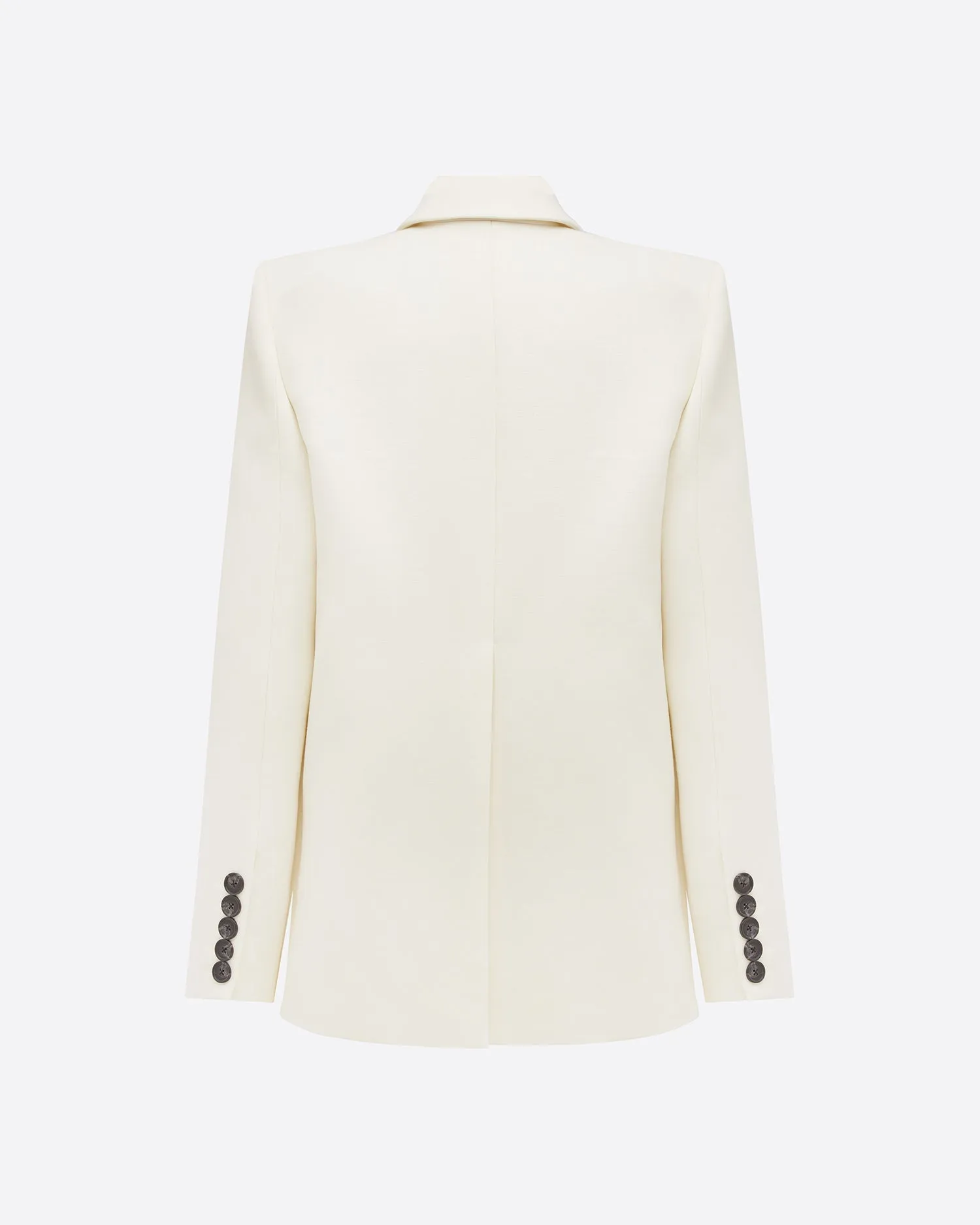 Double Breasted Oversize Blazer in Wool Suiting