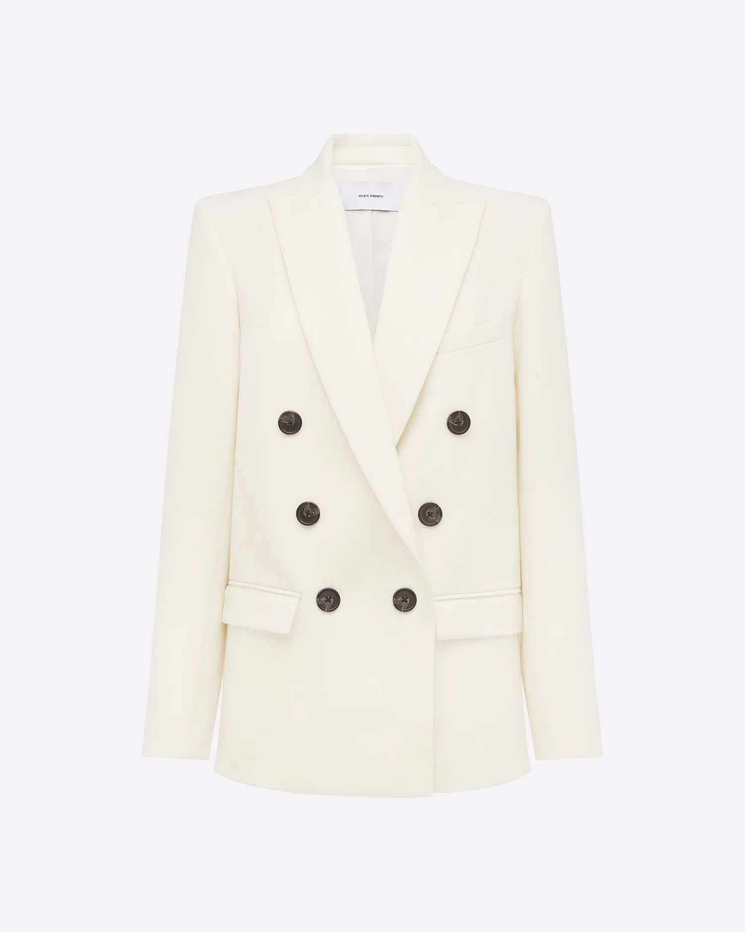 Double Breasted Oversize Blazer in Wool Suiting