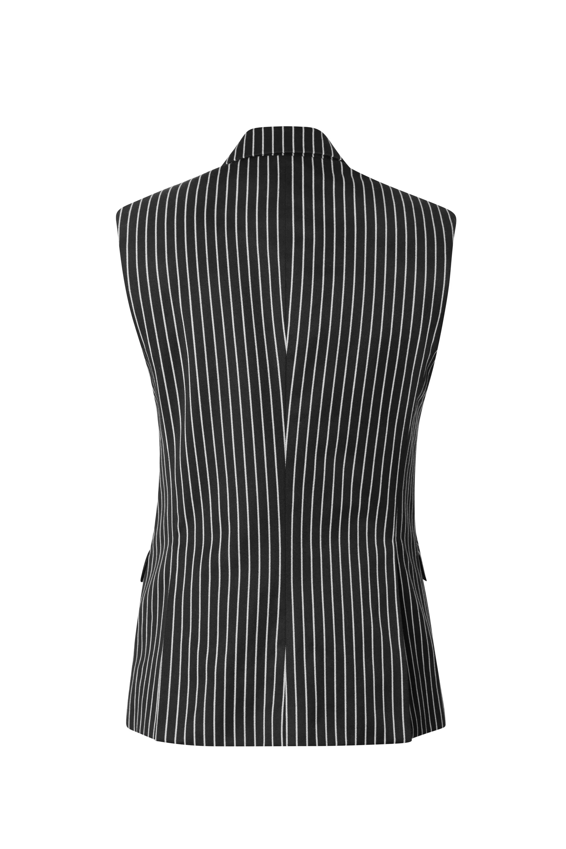 Double Breasted Pencil Striped Blazer