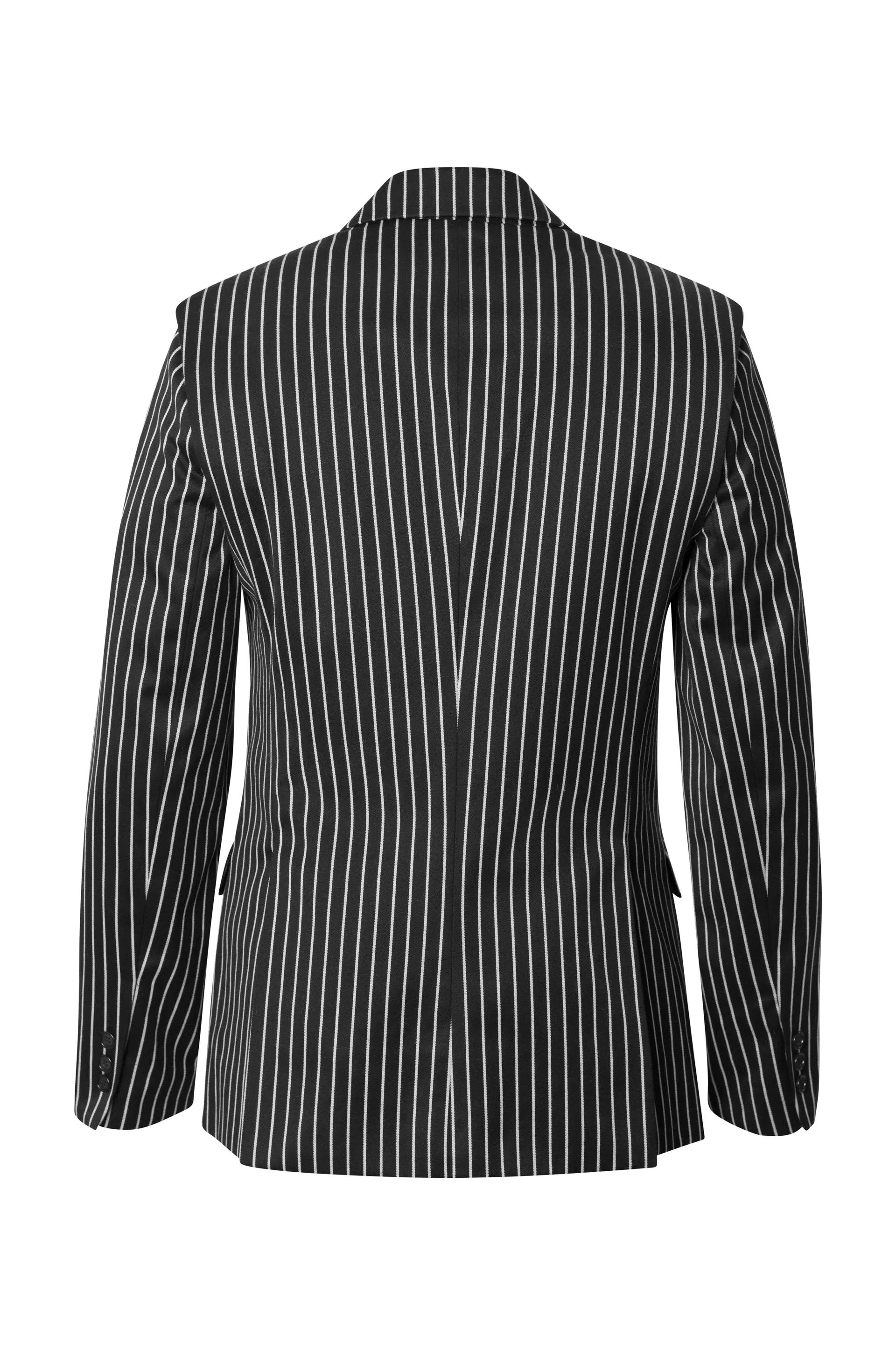 Double Breasted Pencil Striped Blazer