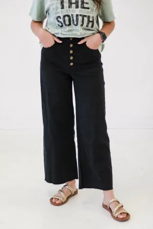Downtown Vibes Wide Leg Pants in Black