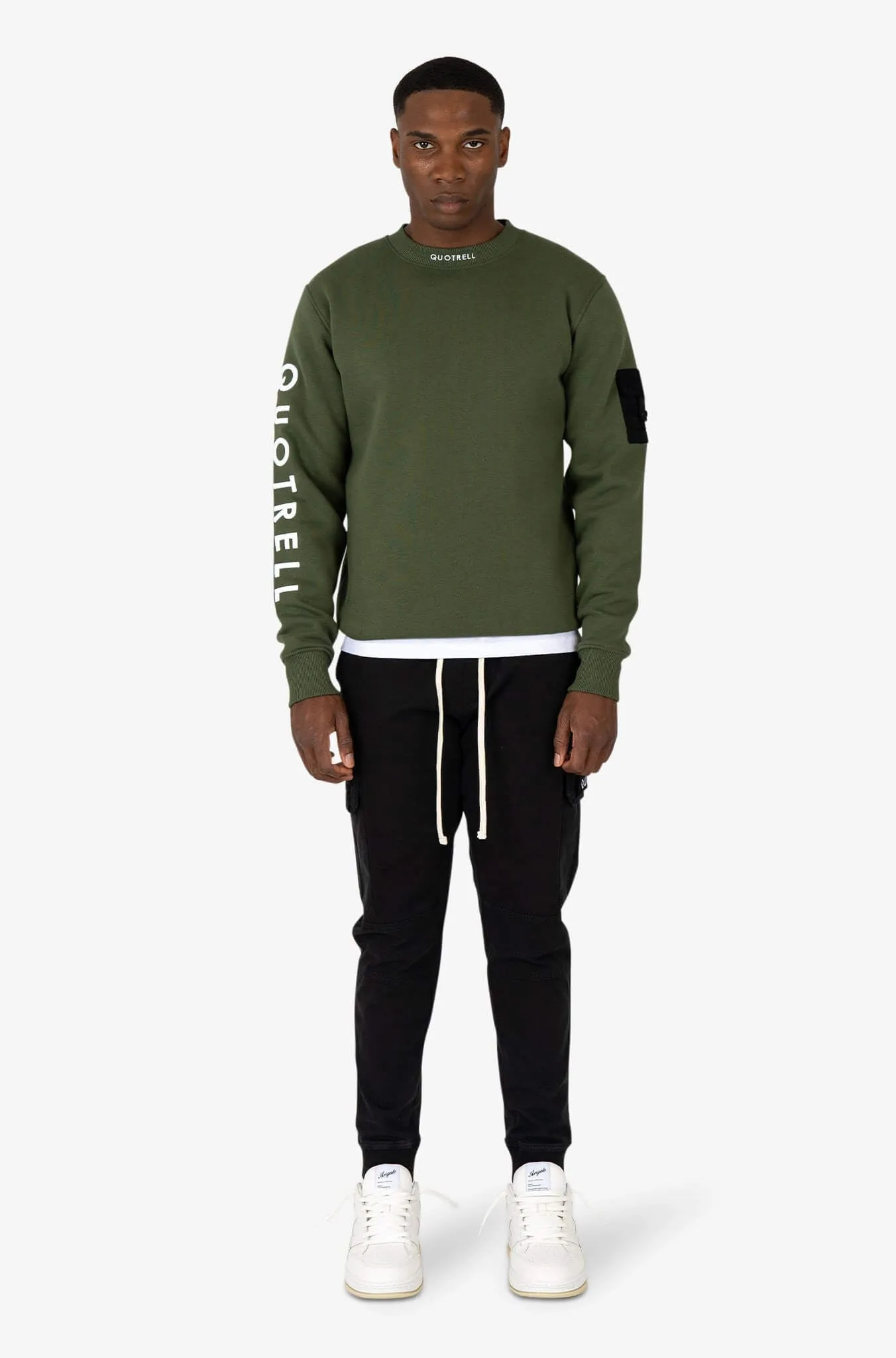 DUBLIN CREWNECK | ARMY GREEN/WHITE
