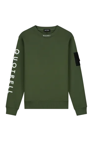 DUBLIN CREWNECK | ARMY GREEN/WHITE