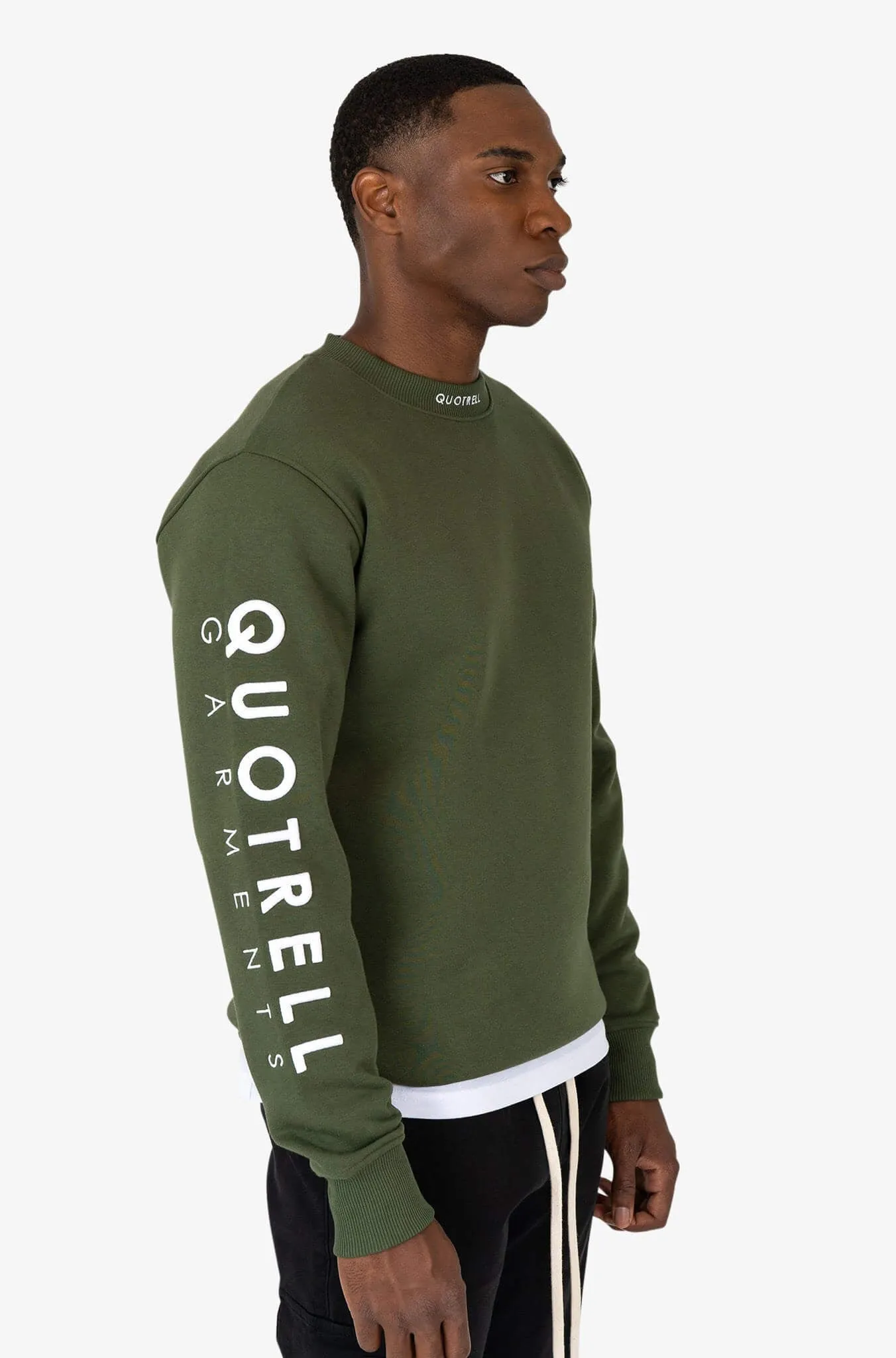 DUBLIN CREWNECK | ARMY GREEN/WHITE