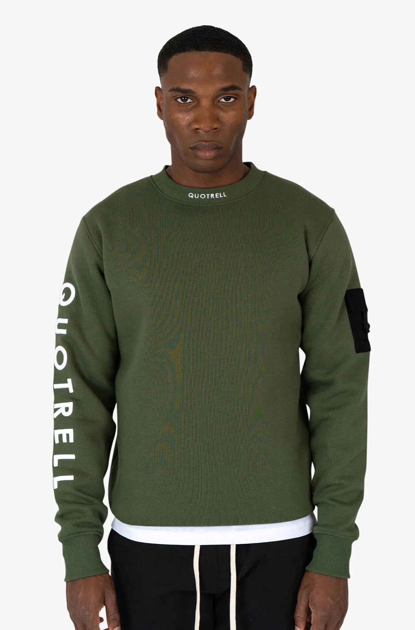 DUBLIN CREWNECK | ARMY GREEN/WHITE