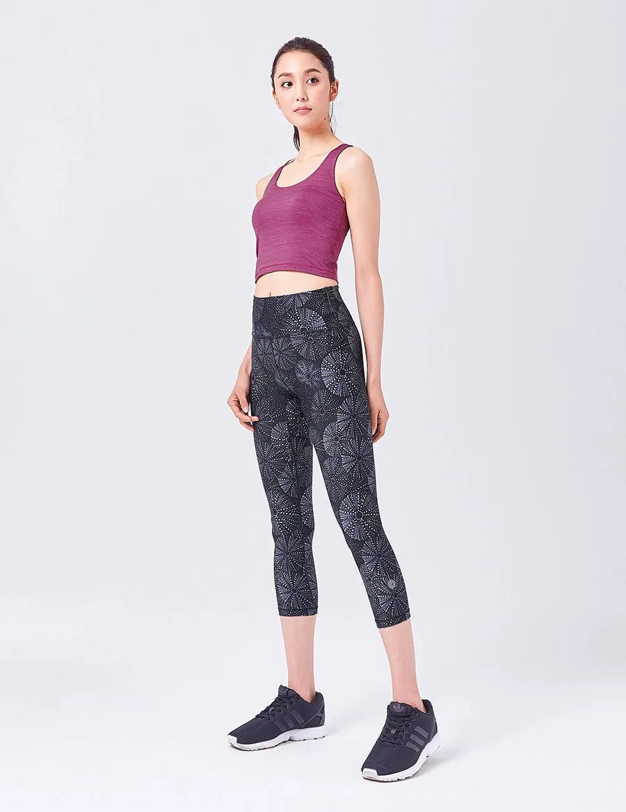 easyoga LESPIRO Glossy Slim Capris - F60 Seashell Galaxy