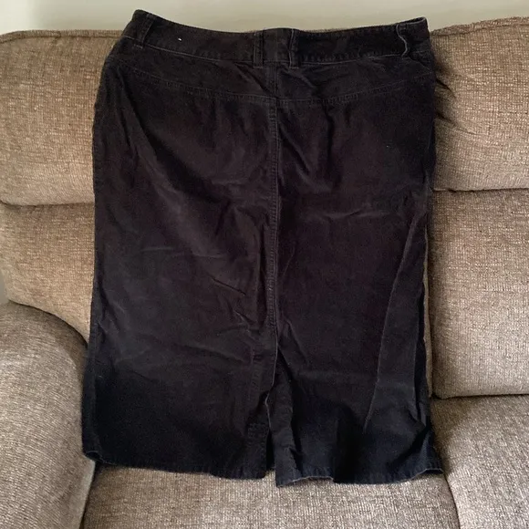Eddie Bauer stretch corduroy midi skirt size 16 100% cotton