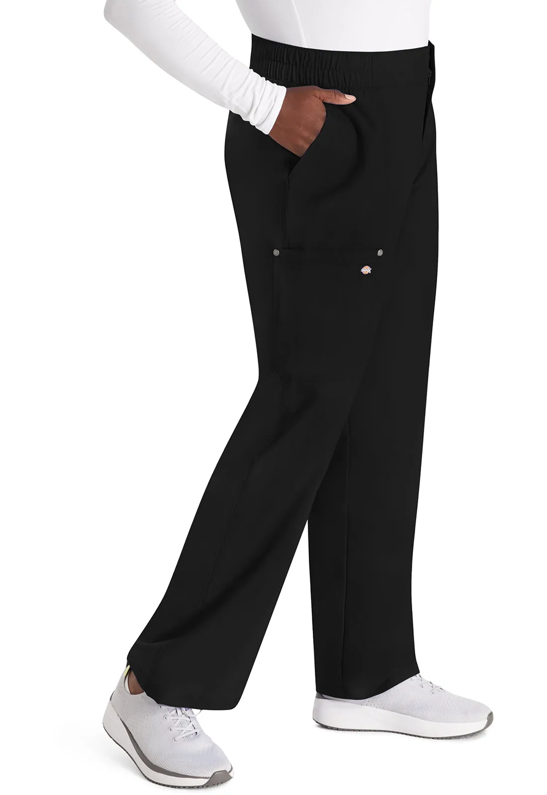 EDS NXT DK219 Mid Rise Zip Fly Wide Leg Cargo Pants Black