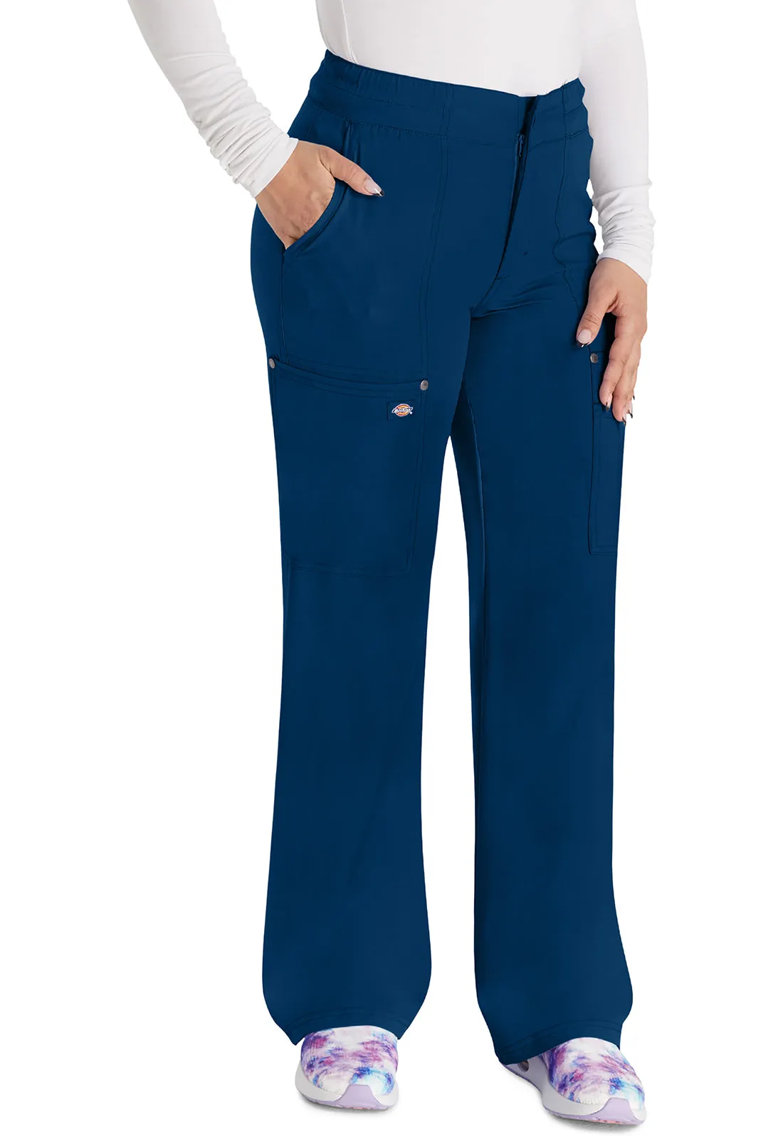 EDS NXT DK219 Mid Rise Zip Fly Wide Leg Cargo Pants Navy