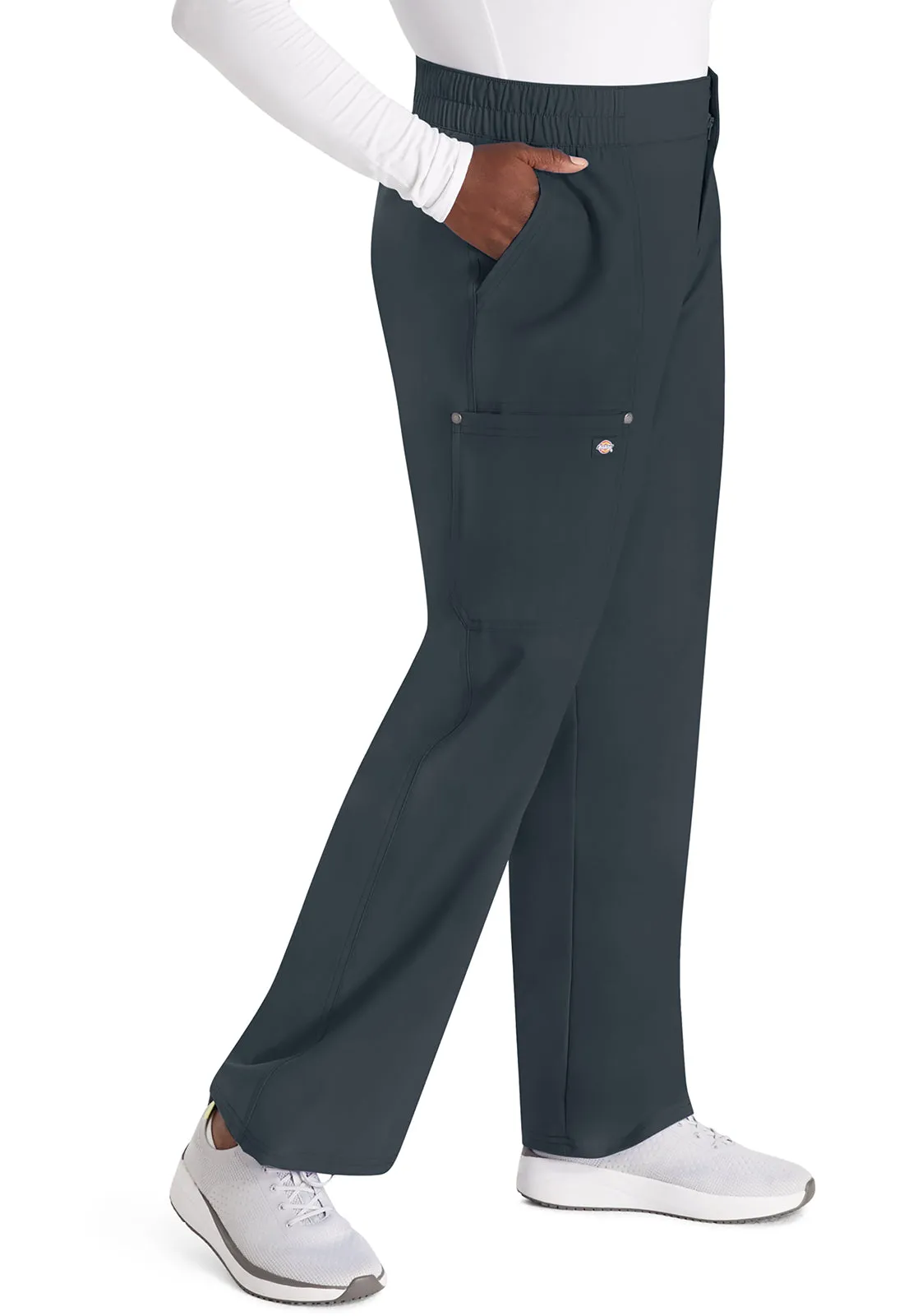 EDS NXT DK219 Mid Rise Zip Fly Wide Leg Cargo Pants Pewter