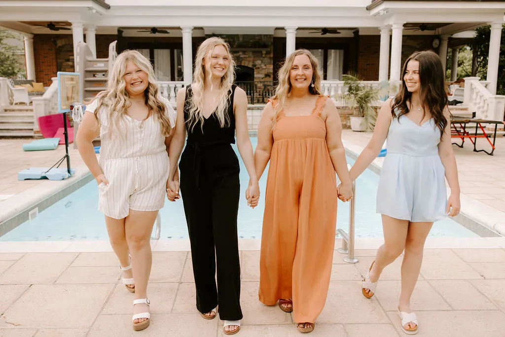 Effortless Wide Leg Jumpsuit in Ginger