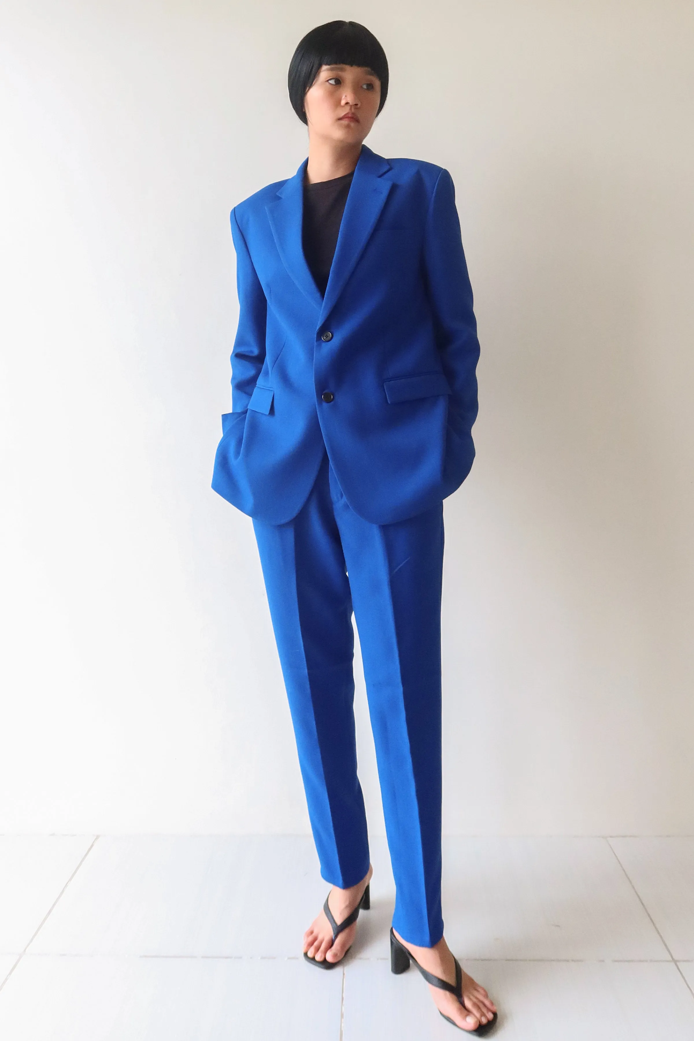 Electric Blue Single Breasted Suit Set