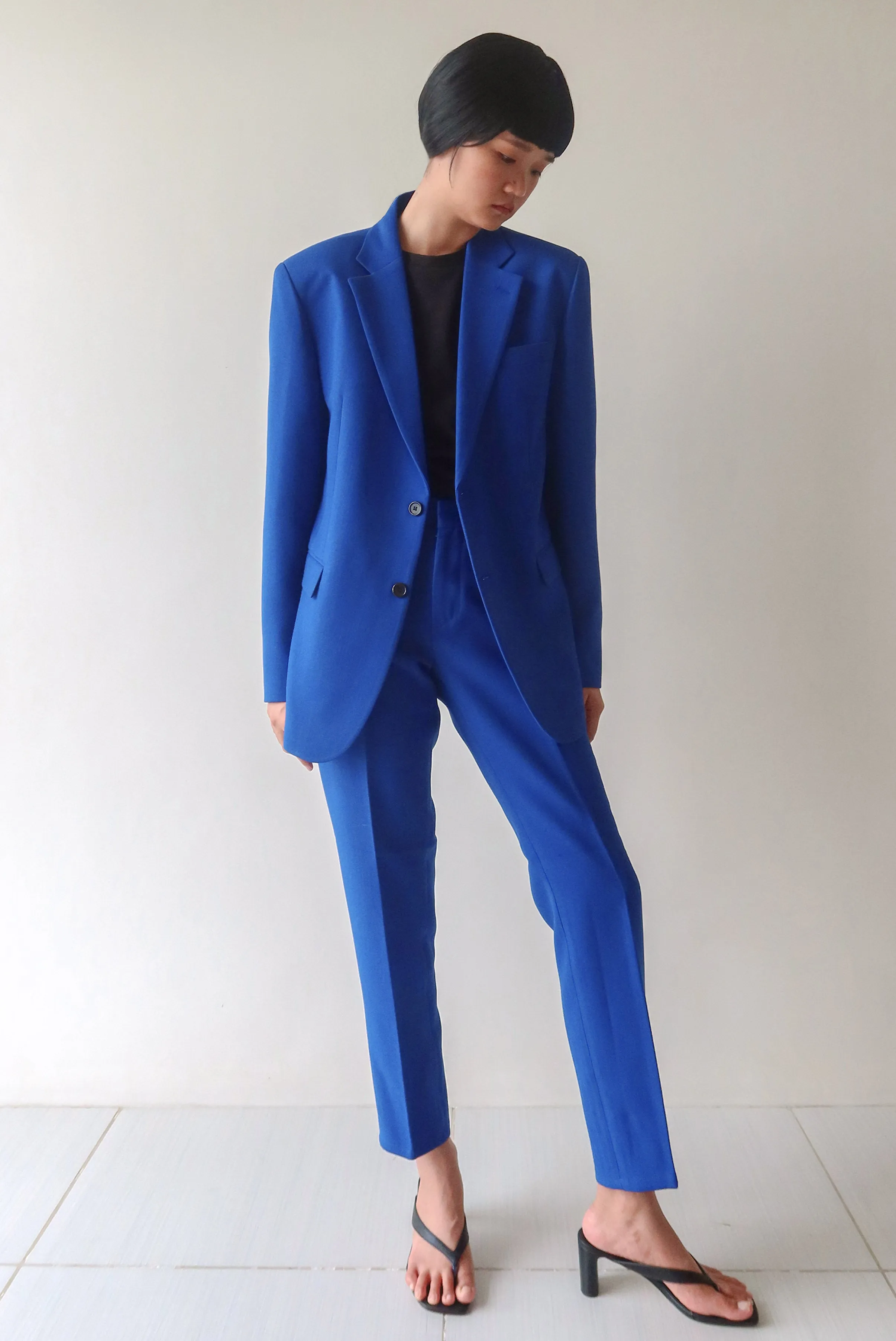 Electric Blue Single Breasted Suit Set