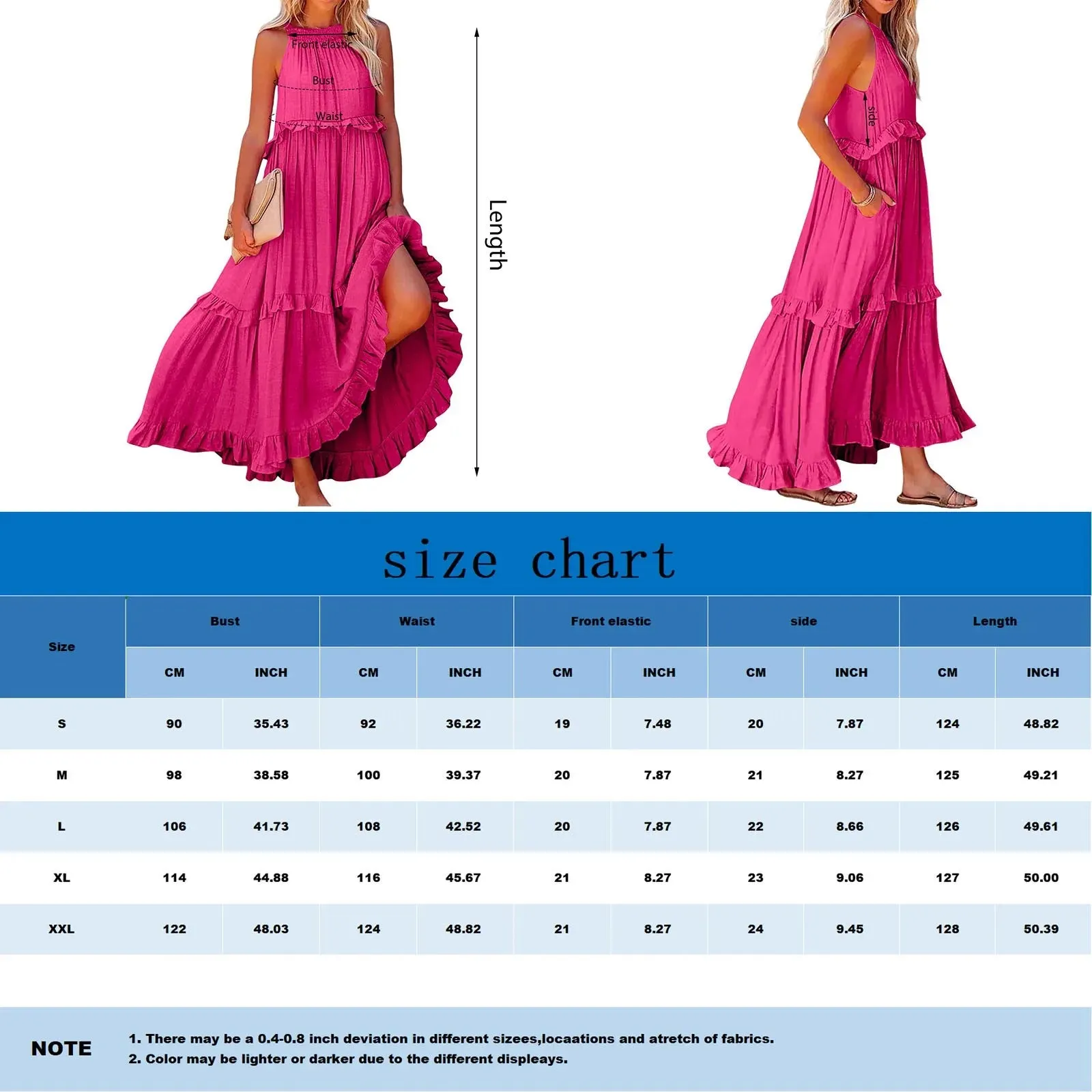 Elegant Women's Beach Dresses - Sleeveless A-Line Ankle-Length for Summer 2025