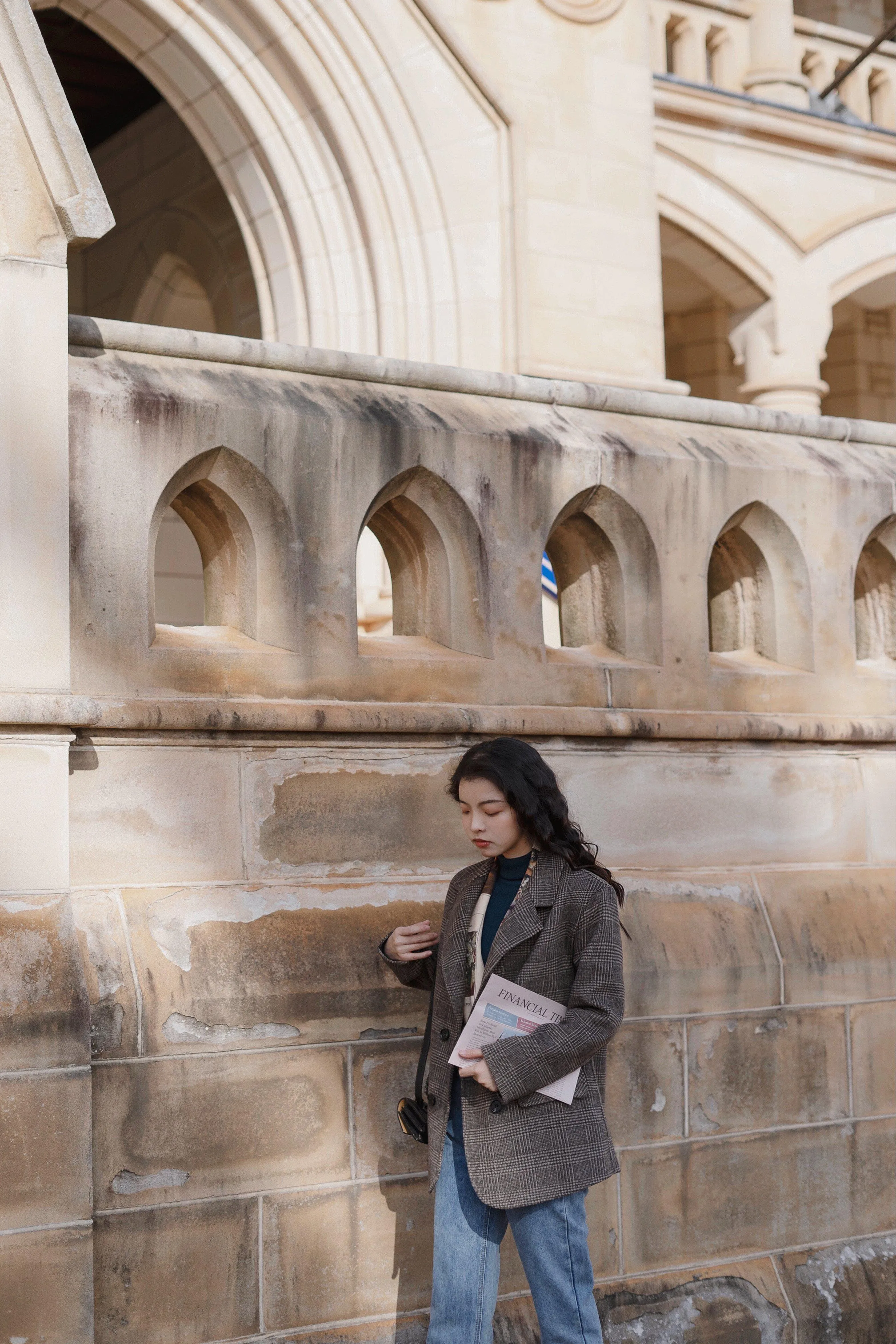 Ella Checked Wool Blazer