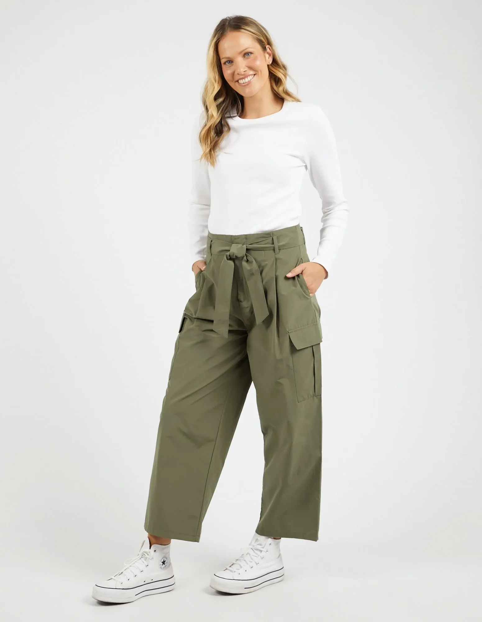 Elm - Canyon Cargo Pant - Khaki - Womens Fashion
