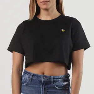 Embroidery BlackCrop Top