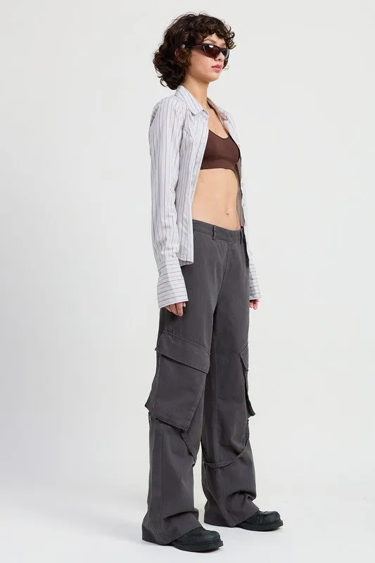 Emory Park Baggy CARGO PANTS WITH POCKET DETAIL