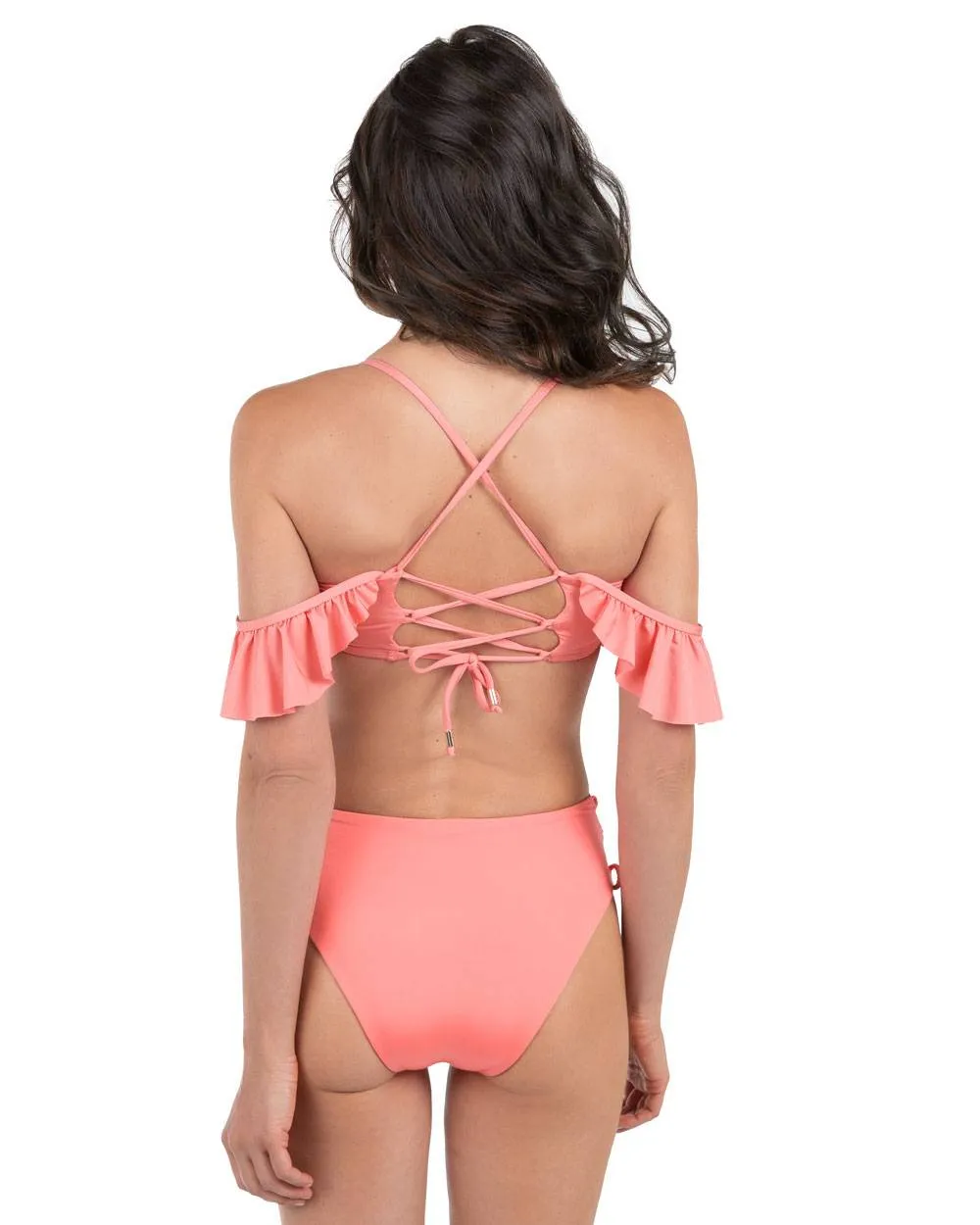 Envy Push Up ® Ruffle Corset Swimsuit Top & High Waist Corset Bottom
