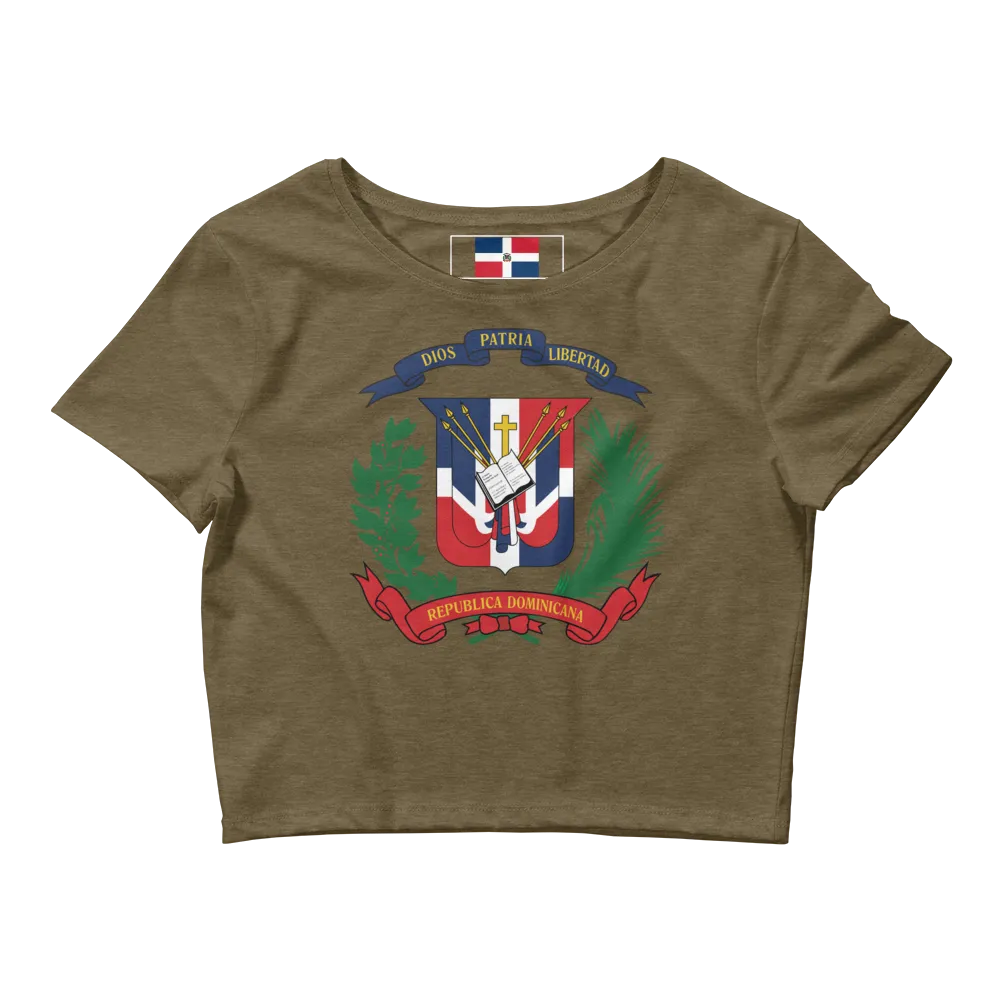 Escudo de la República Dominicana Crop Top Tee
