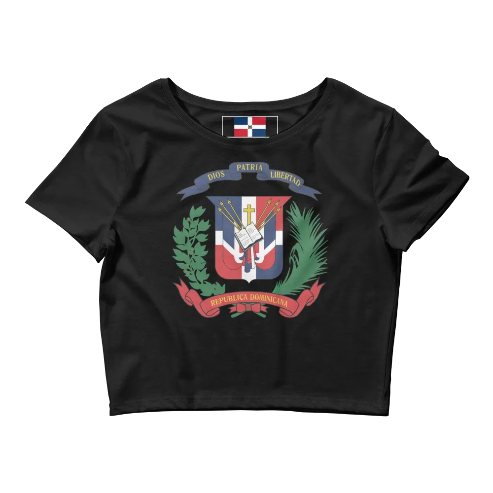 Escudo de la República Dominicana Crop Top Tee