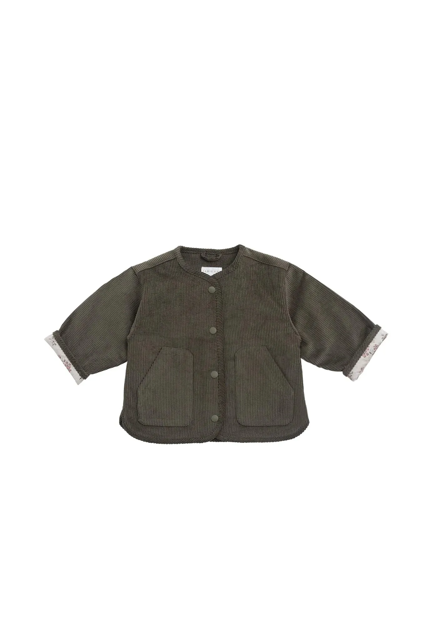 Esther Corduroy Jacket - Khaki/Selena Blush
