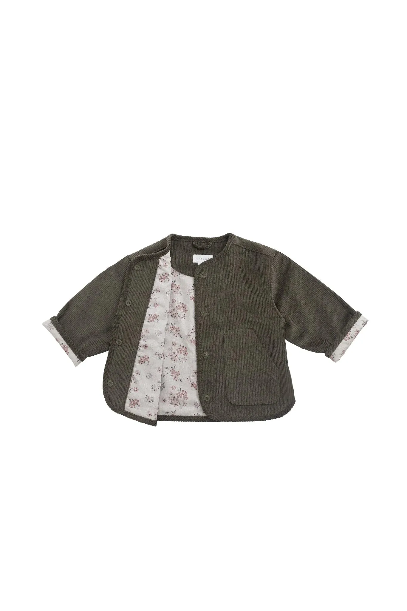 Esther Corduroy Jacket - Khaki/Selena Blush